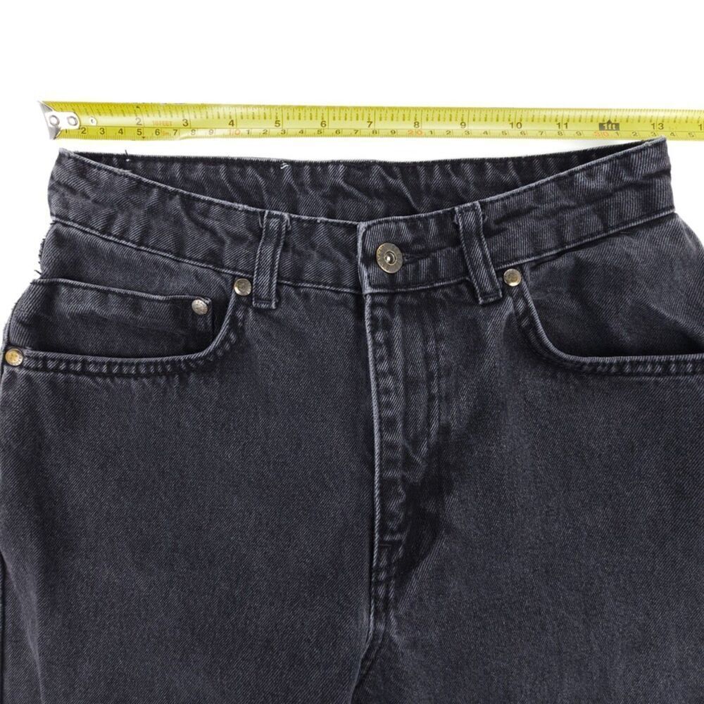 FREE PEOPLE The Ragged Priest Trip Skater Jeans 90s Wide Baggy Y2k Black Denim - Picture 3 of 7